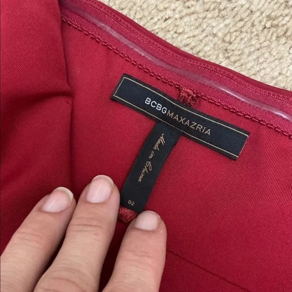 bebgmaxazria Red strapless ❤️ heart dress size2 - Picture 4 of 9